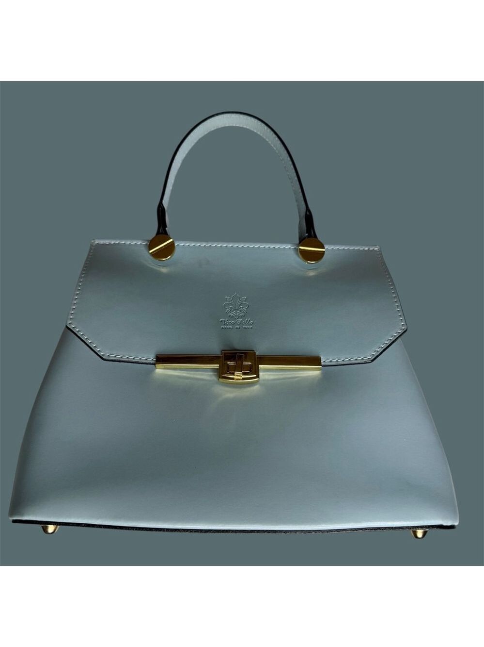 Vera Pelle Made in Italy Women's Baby Blue Handbag - Picture 10 of 14